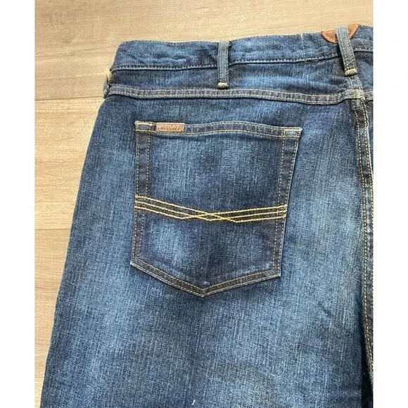 Ariat M5 Mens 42X36 Low Rise Straight Western Dark Blue Durham Denim Jeans